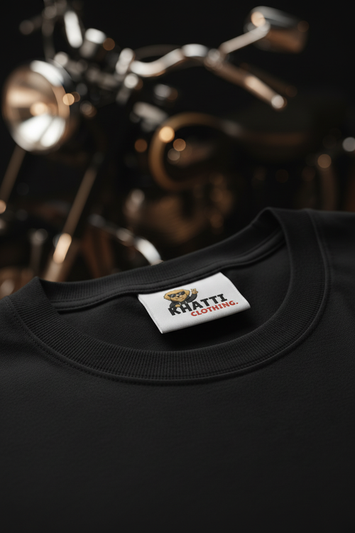 Black Classic T-shirt fabric and tag detail