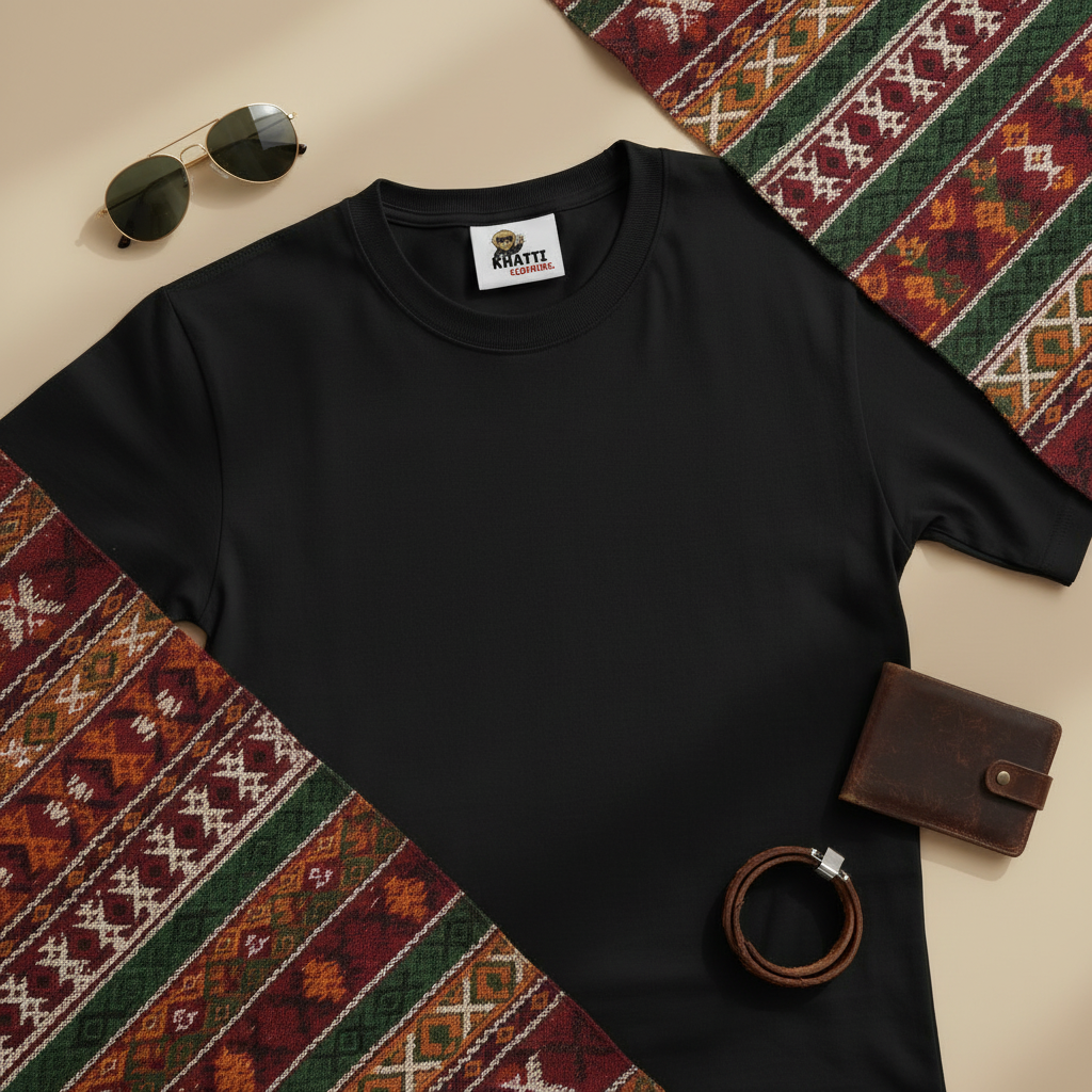 Classic T-shirt overhead with Odisha textiles