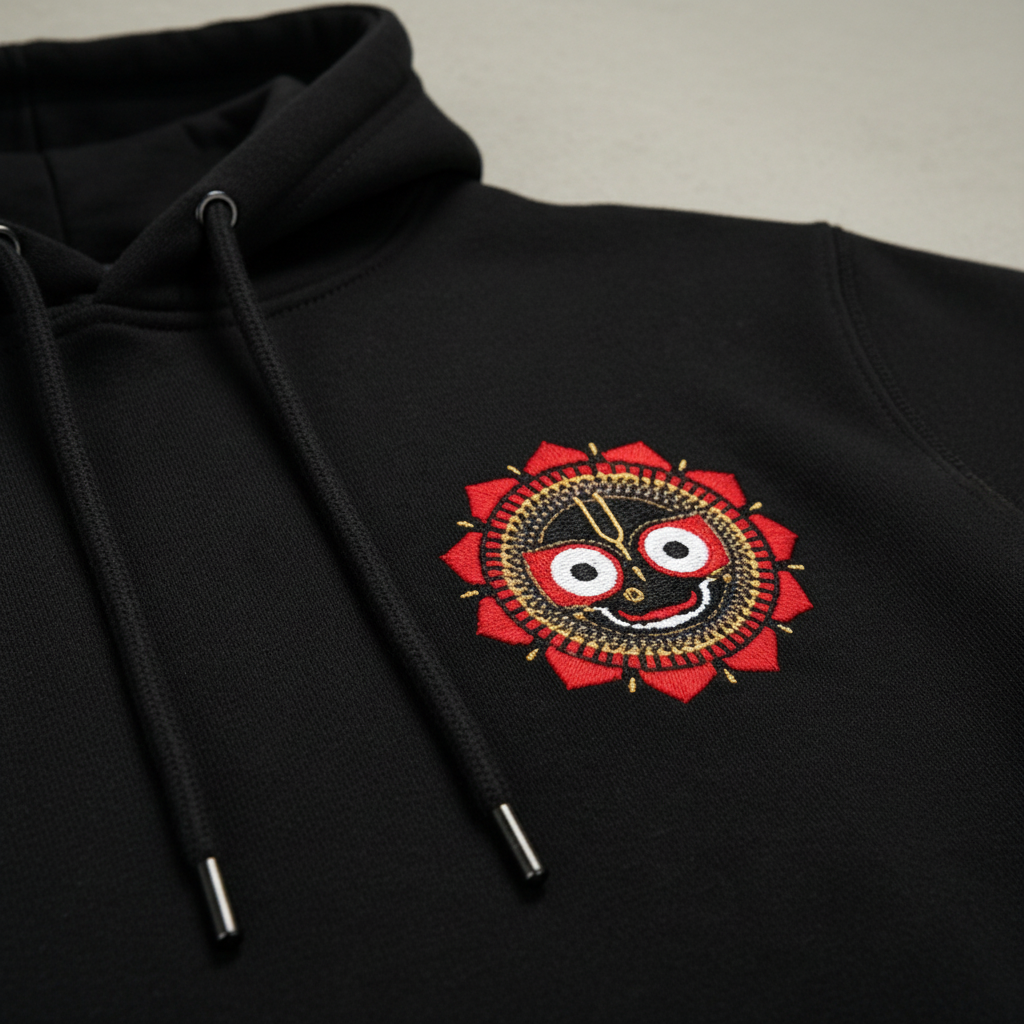 Mahaprabhu Hoodie - Front Close-up