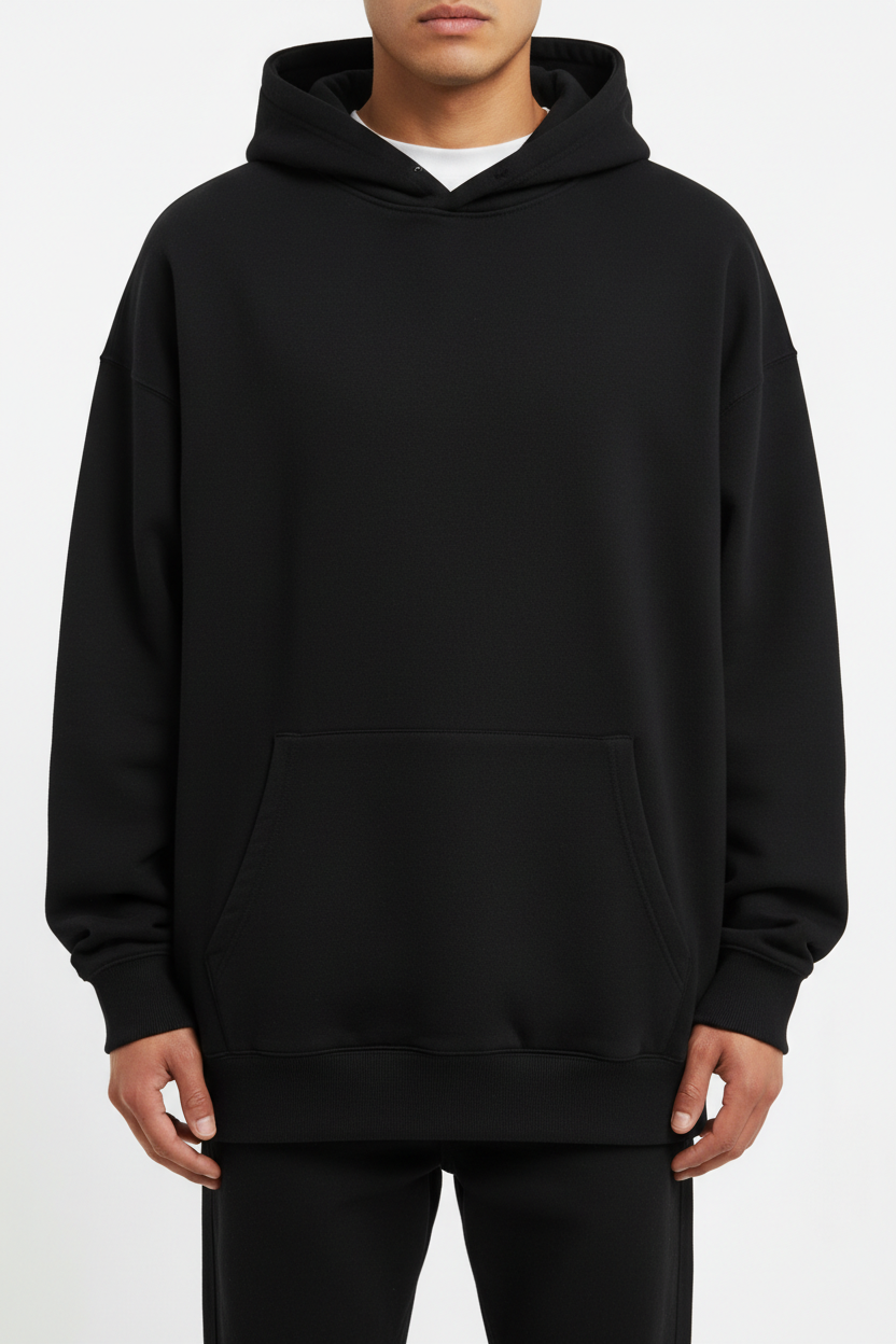 Premium Oversized Hoodie - Black
