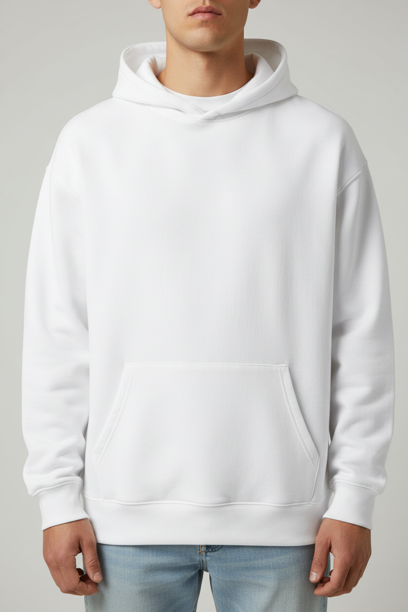 The Classic Hoodie - White (No Strings)