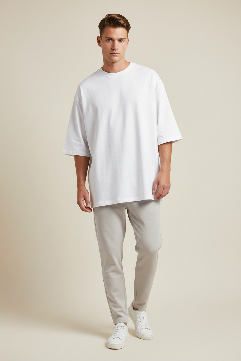 The French Terry Oversized Tee - White